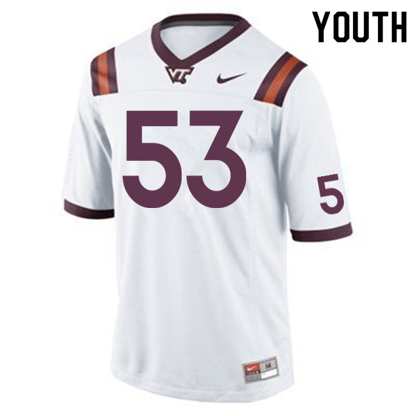 Youth #53 Aiden Brown Virginia Tech Hokies College Football Jerseys Sale-Maroon - Click Image to Close